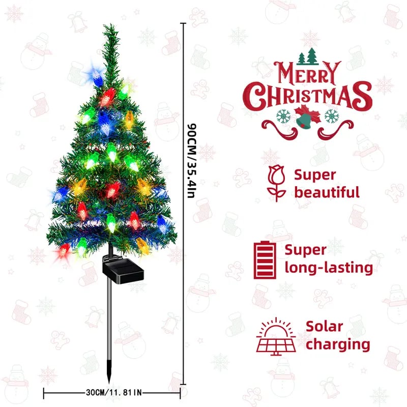🎄Christmas Flash Deal 🎁 65% OFF✨ 4-in-1 Aurora Haven Solar Powered Christmas Tree