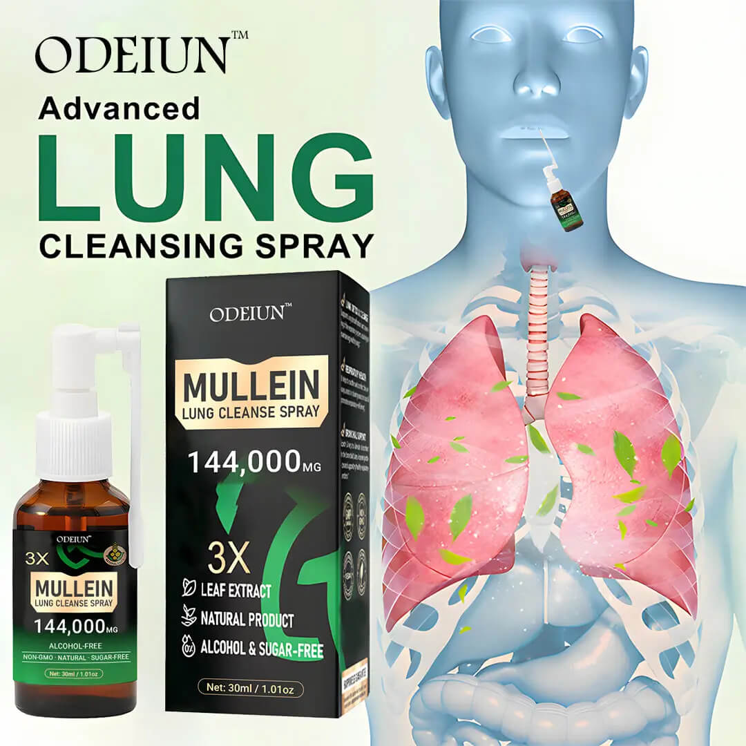 🌿 ODEIUN® 3X Concentrated Mullein Lung Cleanse Spray — Advanced Respiratory Detox & Clear Breathing