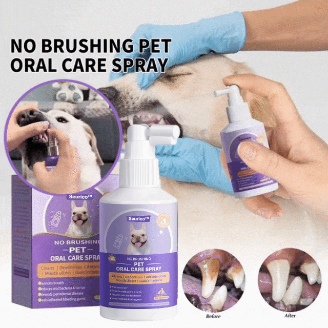 🔥Seurico™ Teeth Cleaning Spray with Oral Probiotics for Dogs & Cats