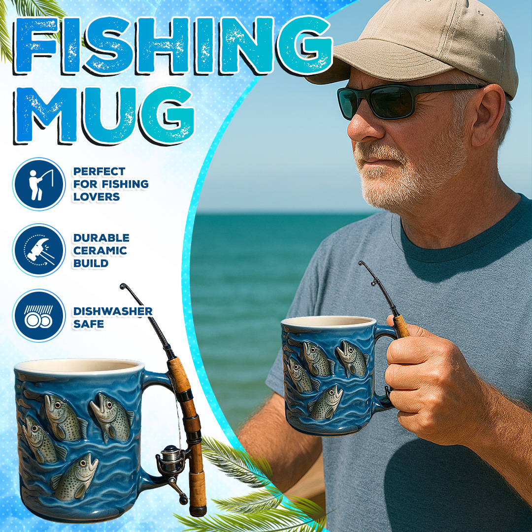 Handcrafted Fishing Mug 🎣 – The Perfect Gift for Anglers & Nature Lovers