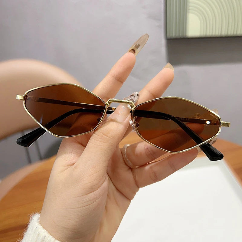 Trendy Polygonal Small Sunglasses