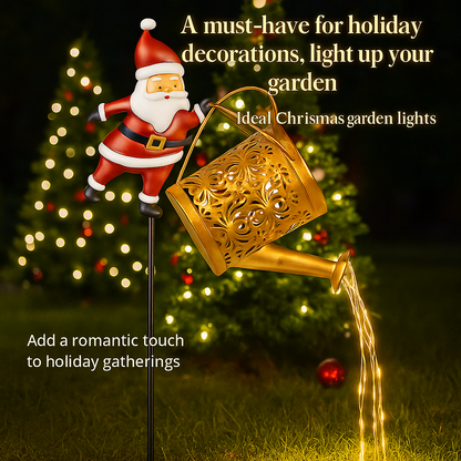 🎅 Santa's Magical Solar Watering Can Light ✨