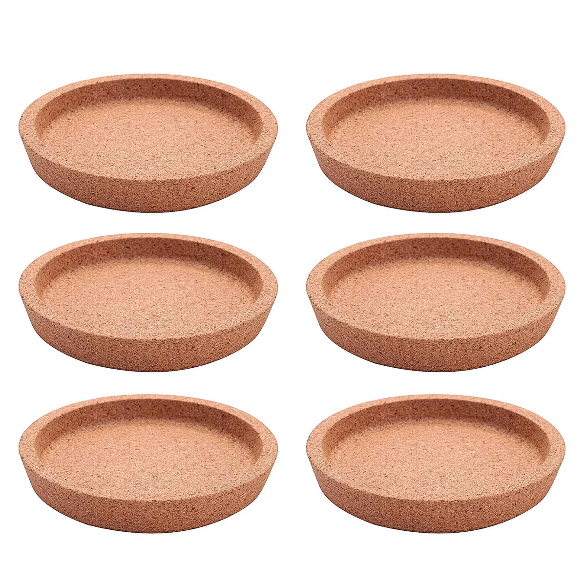 6-Pack Absorbent Cork Coasters - 4 Inch