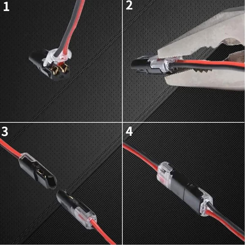 🔥Final 3 Hours: 60% OFF - 🔌2-Pin Solderless Wire Connector – Compact Plug for LED Strips & 18–22 AWG Cables