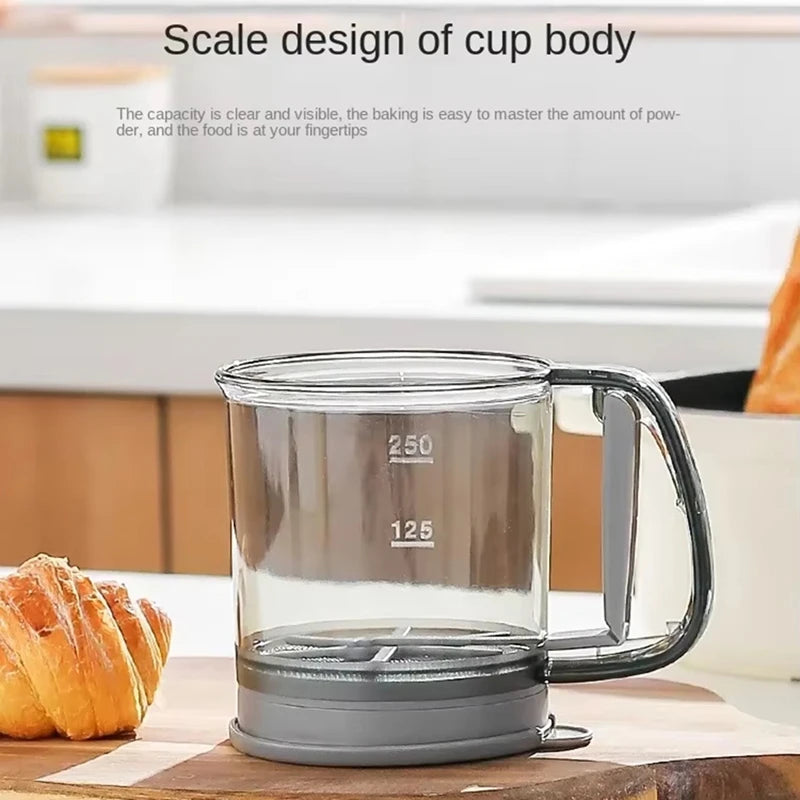Semi-Automatic Flour Sifter - Non-Stick Baking Sieve