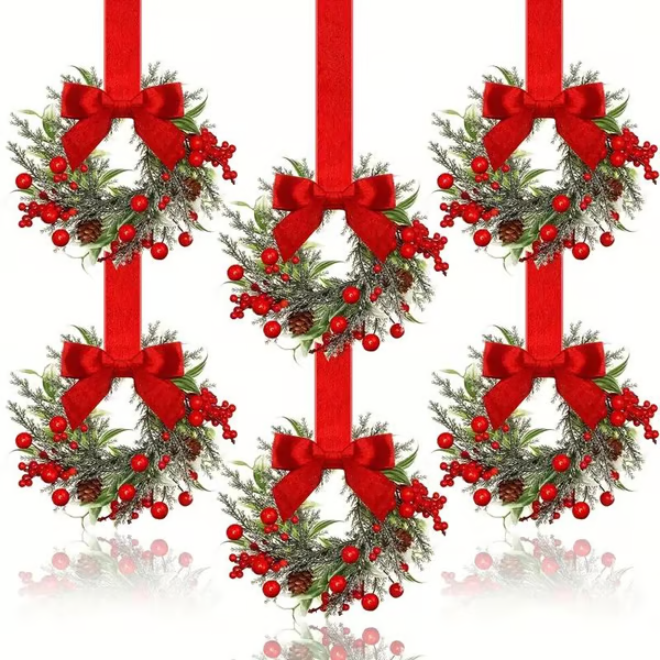 🎄Mini Christmas Wreaths ✨Maximum Holiday Magic, Instant Festive Charm & Versatile Decor!