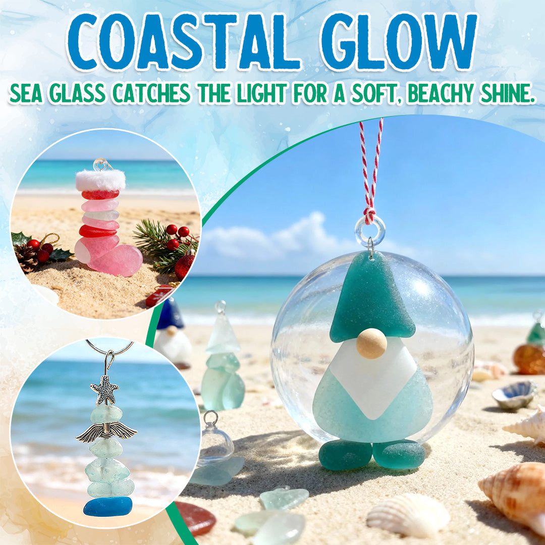 🔥Handmade Sea Glass Christmas Ornament