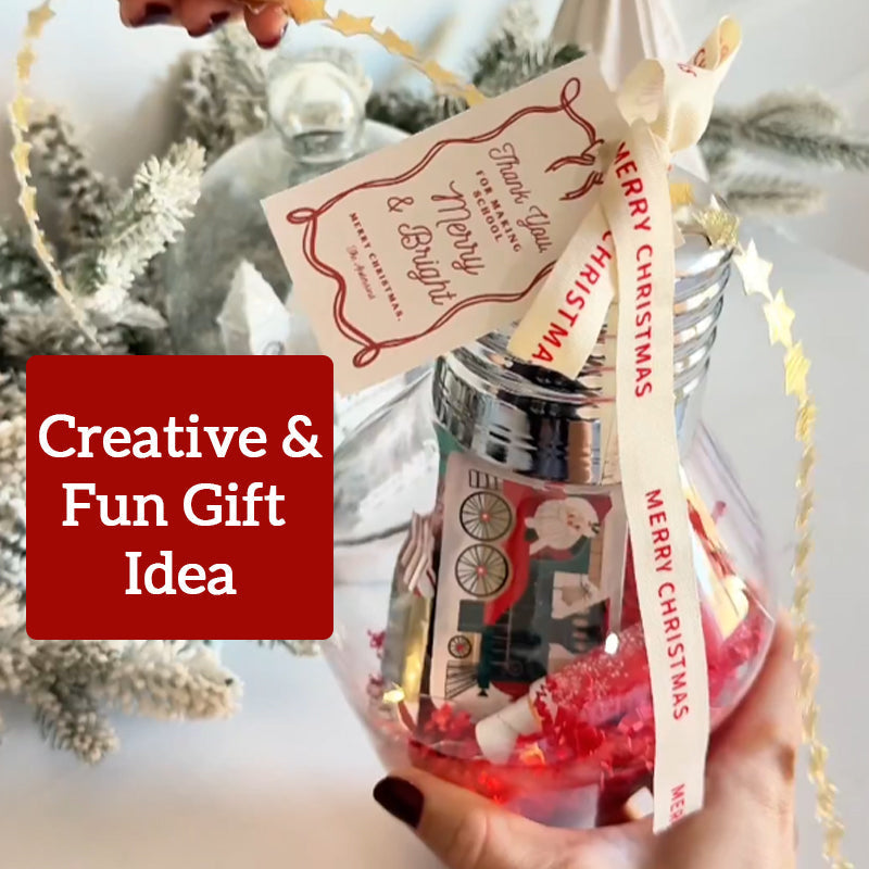 🎄 Fillable Christmas Bulb Jar - Festive & DIY Ornament & Decor✨