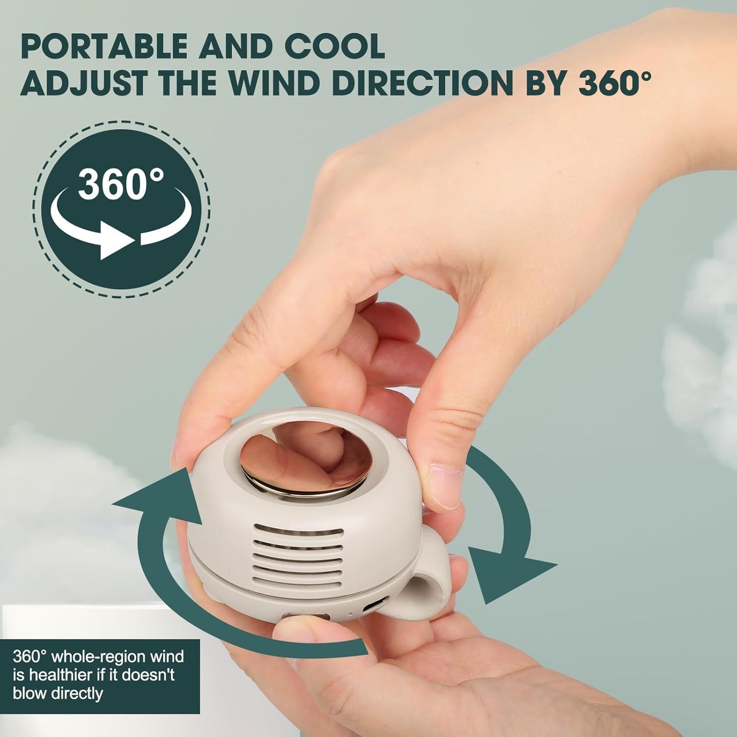 🌀Next-Gen Tech in Your Palm! Mini Silent Bladeless Fan for Instant Cooling Anywhere