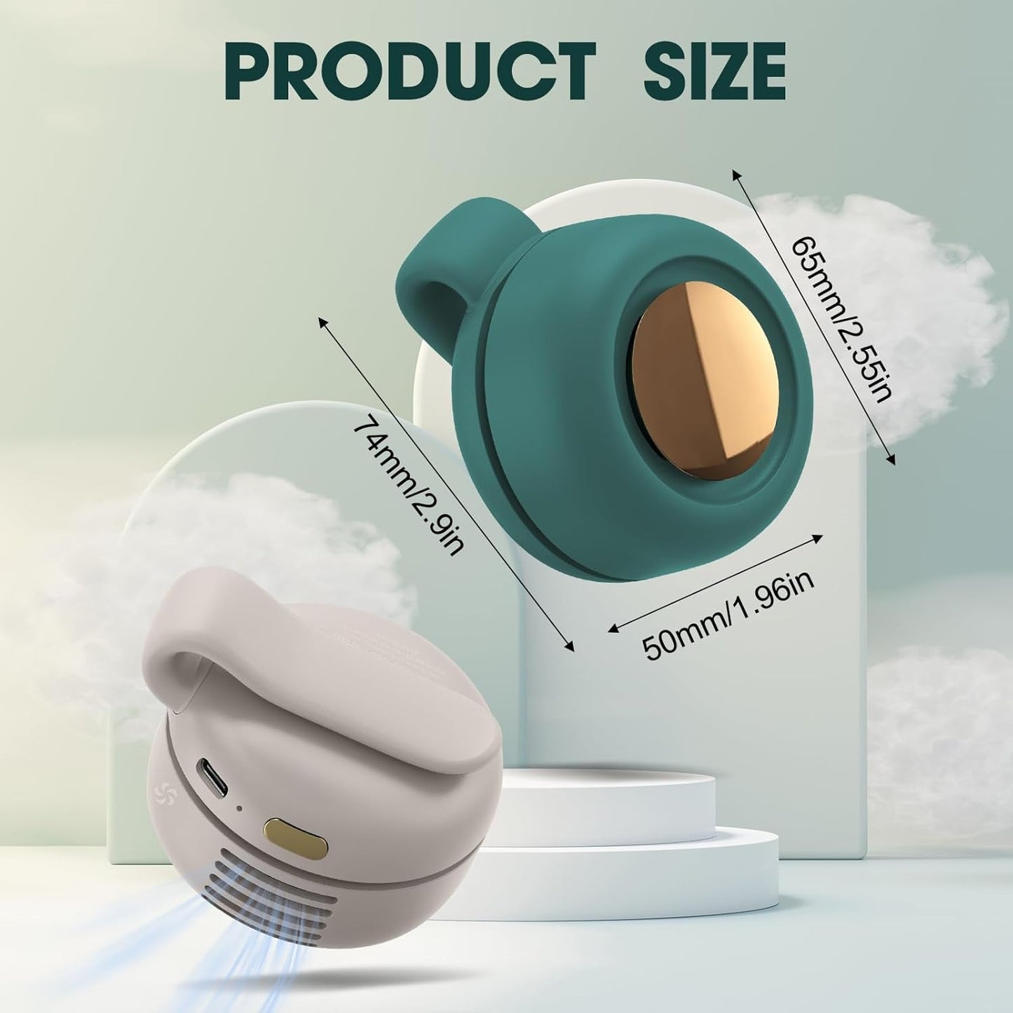 🌀Next-Gen Tech in Your Palm! Mini Silent Bladeless Fan for Instant Cooling Anywhere