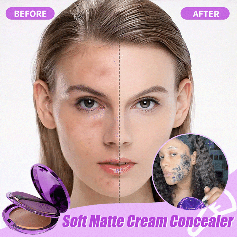 🔥Soft Matte Cream Concealer-Even Through Sweat or Rain
