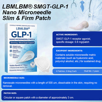 🔥Official Store | LBMLBM® SMGT-GLP-1 Nano Microneedle Patch with Collagen & Motrixyl 3000 | Targeting Obesity, Cardiovascular Disease, Diabetes, Sleep Apnea, Joint Issues & More