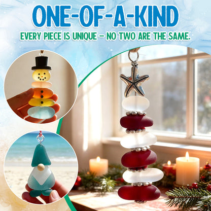 🔥Handmade Sea Glass Christmas Ornament