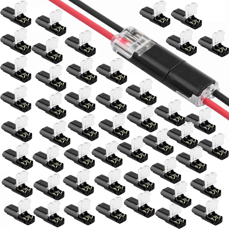 🔥Final 3 Hours: 60% OFF - 🔌2-Pin Solderless Wire Connector – Compact Plug for LED Strips & 18–22 AWG Cables
