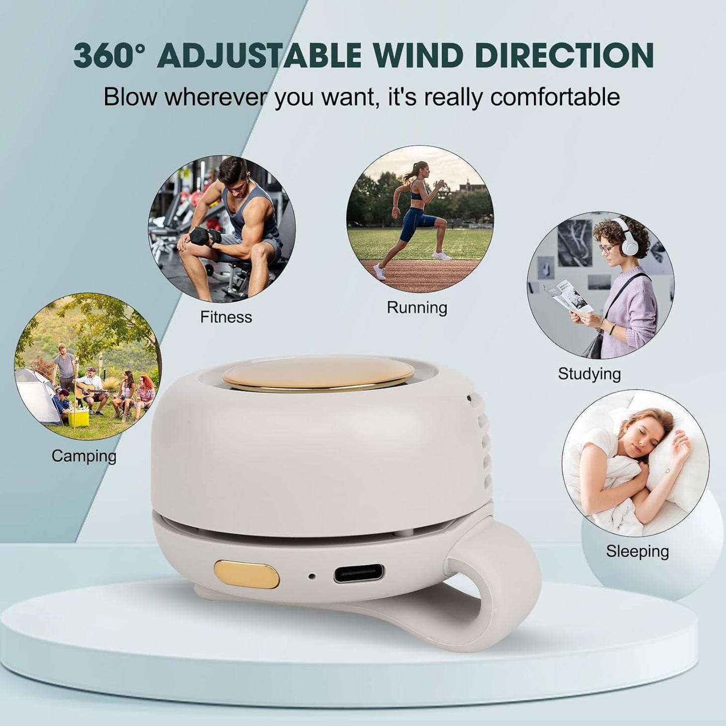 🌀Next-Gen Tech in Your Palm! Mini Silent Bladeless Fan for Instant Cooling Anywhere