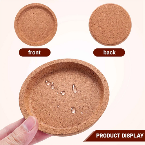 6-Pack Absorbent Cork Coasters - 4 Inch