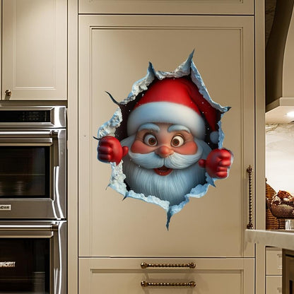 🔥Christmas Santa Creative Wall Sticker – Peel & Stick Holiday Decor | Damage-Free, Festive Home Décor
