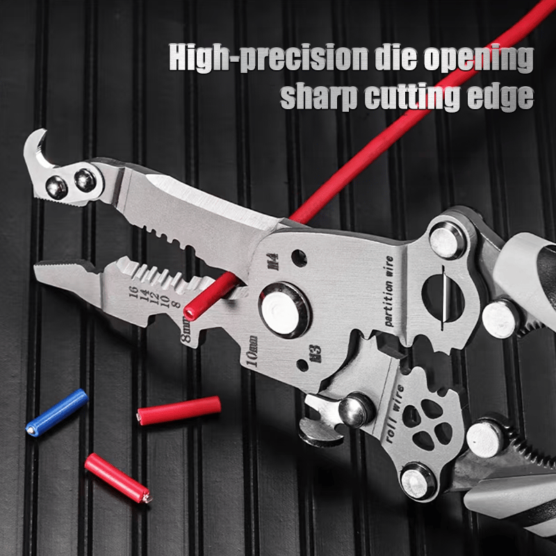 🔥Final 3 Hours: 50% OFF - 2025 New Upgrade💥Multifunctional Folding Wire Stripper-Professional Electrician Tool