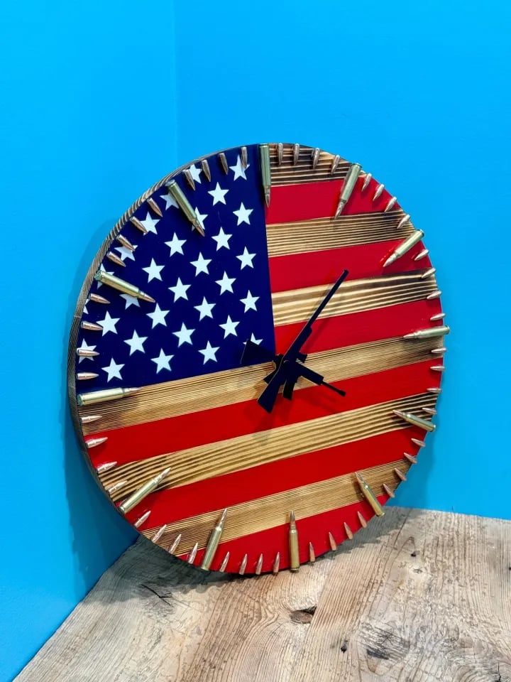 Veteran's Day Pre-Sale 50% OFF🔥Handmade Patriotic American Flag Clock🎁