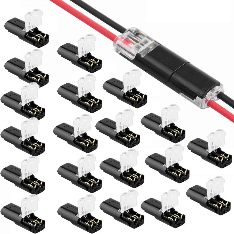 🔥Final 3 Hours: 60% OFF - 🔌2-Pin Solderless Wire Connector – Compact Plug for LED Strips & 18–22 AWG Cables