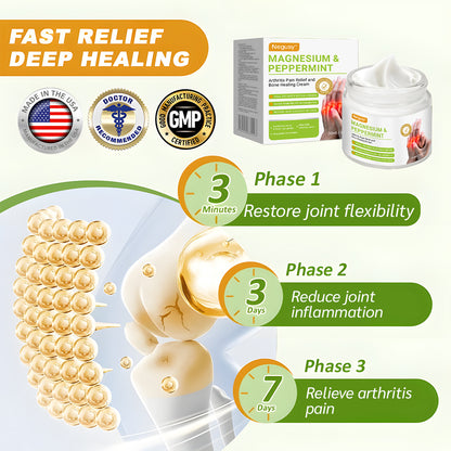 🎁NEGUSY™ Magnesium & Peppermint Arthritis & Bone Healing Cream – Fast Pain Relief & Joint Support