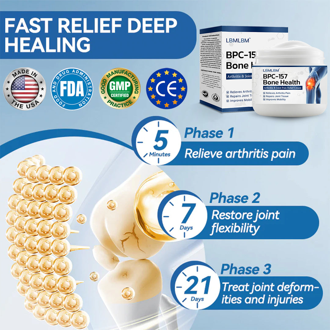 LBMLBM™ BPC-157 Joint Healing Cream  FDA Certified (Targets arthritis, nerve pain, rheumatism & sports-related stiffness for better mobility)