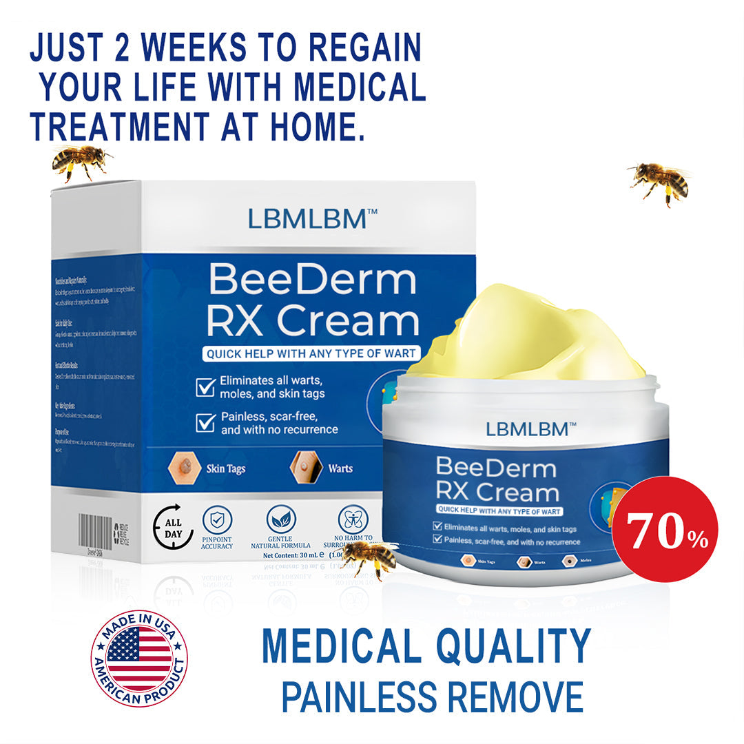 👩‍⚕️LBMLBM™ BeeDerm RX Cream, Painless, easy and gentle fix for warts, skin tags, lumps, infections, cysts and scars