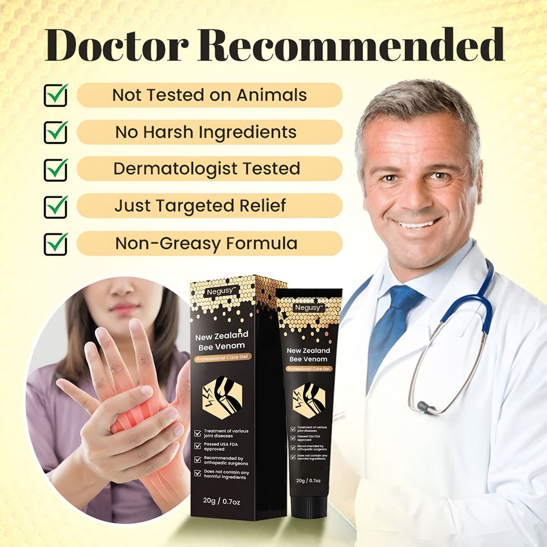 🐝 Negusy™ Bee Venom Professional Care Gel – Fast-Acting Relief for Joints & Muscles 💪✨