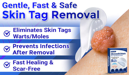 ✅Negusy™ MicroNeedle Botanic Skin Tag Removal Patches – 🇺🇸 Made in the USA | Fast, Painless, Plant-Powered