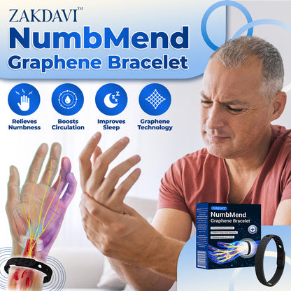 ✨ Zakdavi™ NumbMend Graphene Bracelet – Relieve Numbness & Boost Circulation