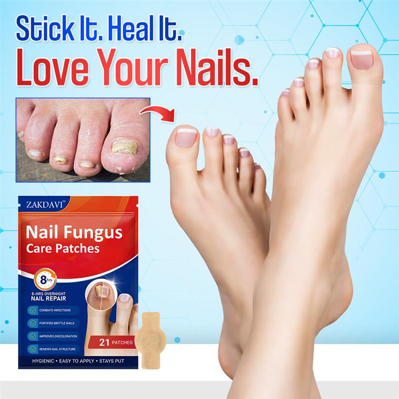 Zakdavi™ Anti-Fungal Nail Repair Patches — Say Goodbye to Nail Fungus in Days! 💅