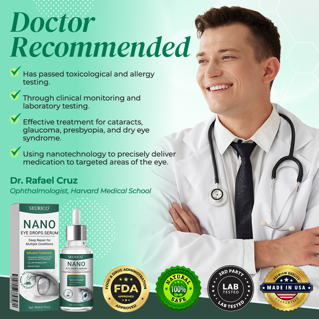 👩‍⚕️Seurico™ Nano Eye Drops Serum ✅Approved by the American Academy of Ophthalmology(Suitable for presbyopia, dry eye syndrome, glaucoma, and cataracts)