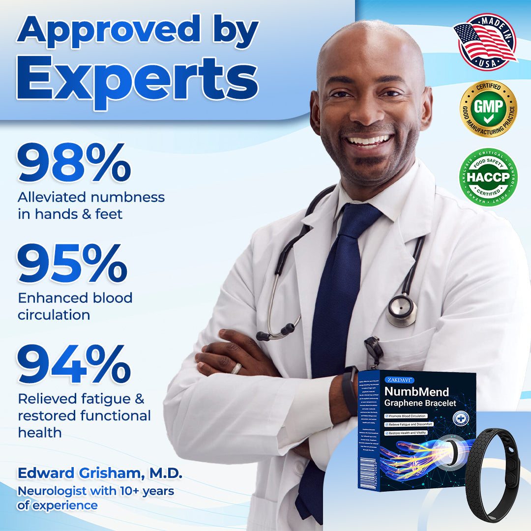 ✨ Zakdavi™ NumbMend Graphene Bracelet – Relieve Numbness & Boost Circulation