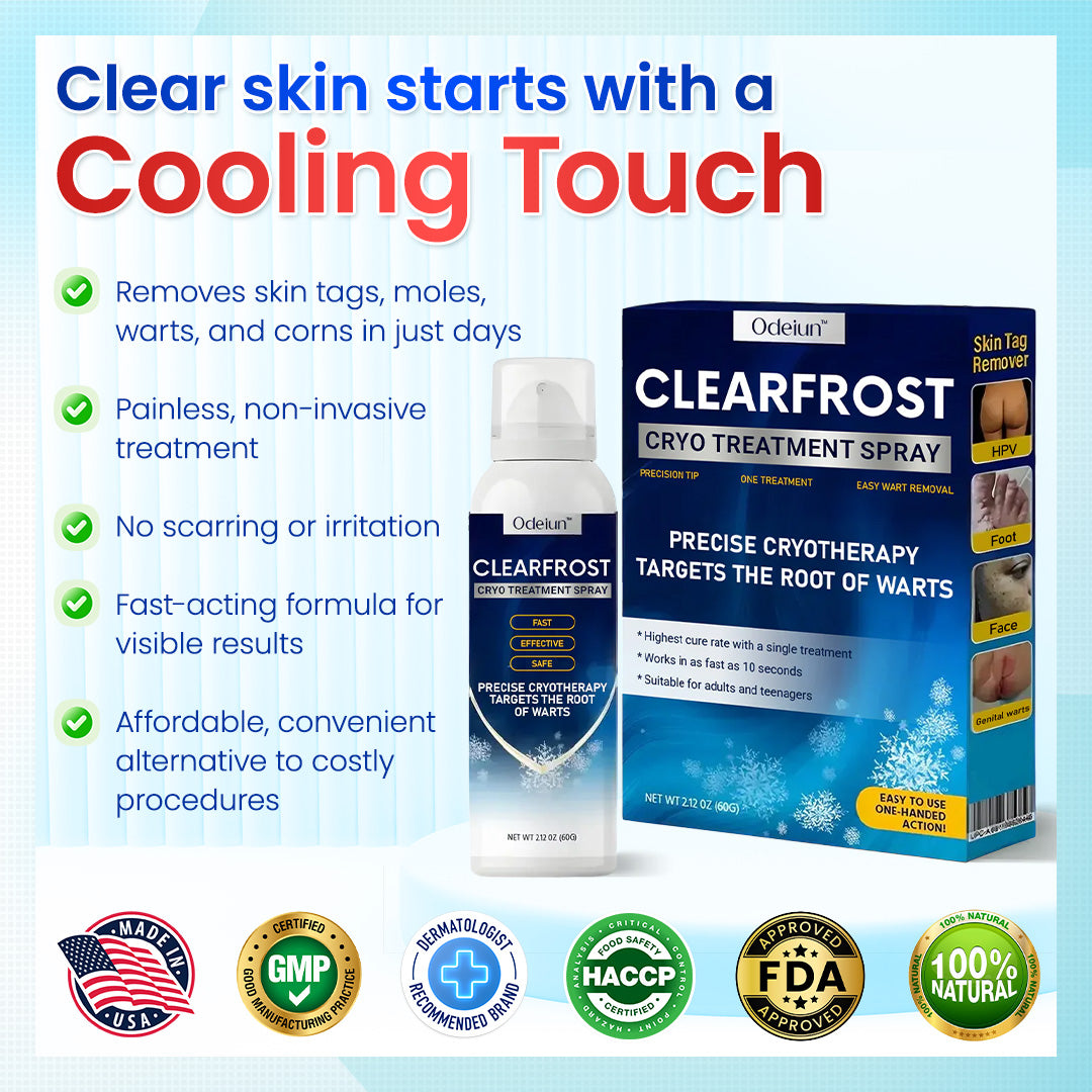 Odeiun™ Clearfrost Cryo Relief Spray🔥 – Advanced Wart & Skin Tag Removal Solution