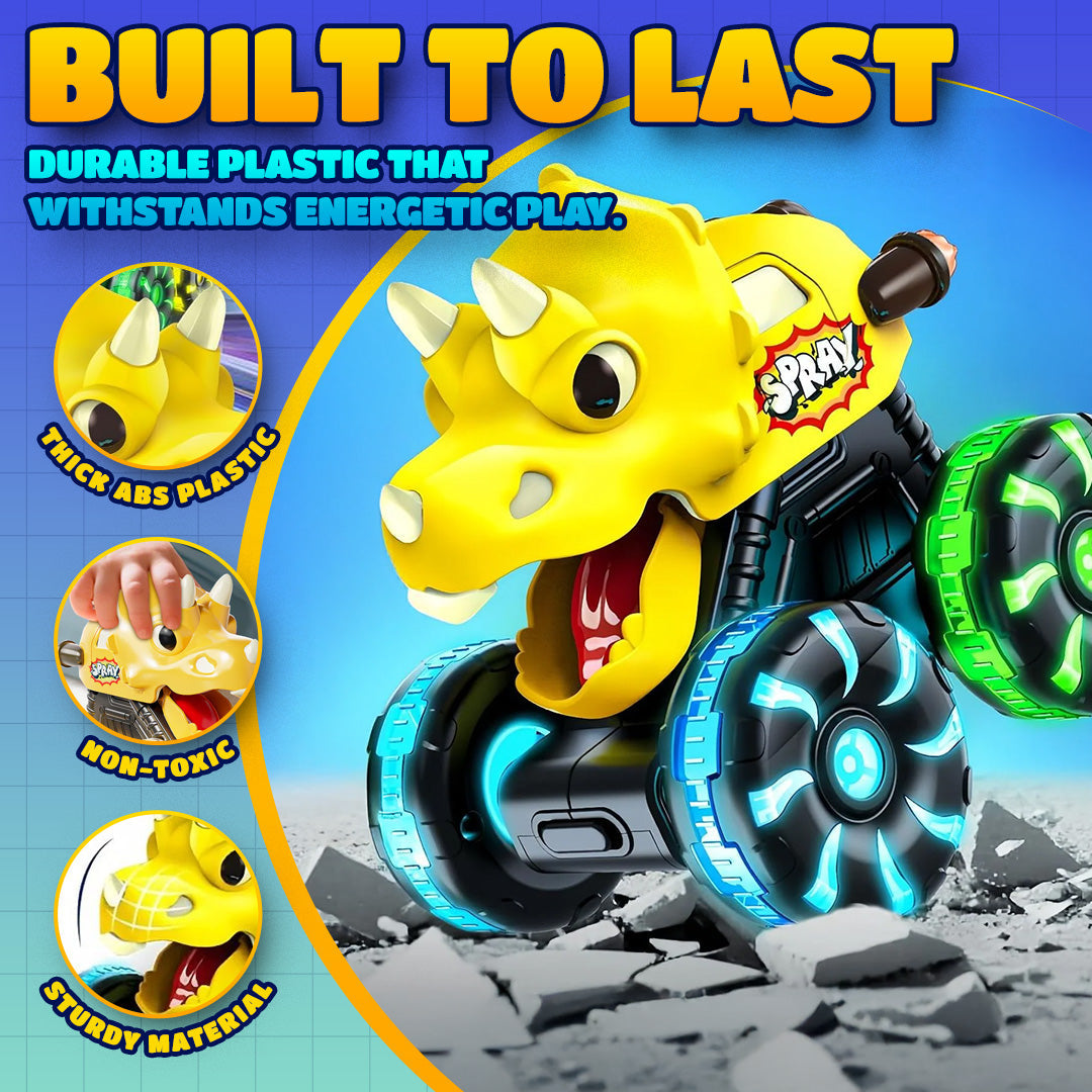 🚗 Press & Go Dino Truck Toy with Motion Activated Light for Toddlers