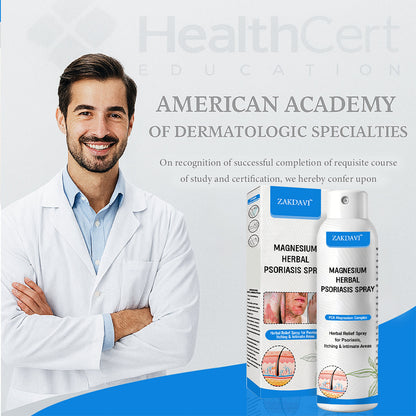 ✅Official Store:  Zakdavi™ Magnesium Herbal Psoriasis Spray – FDA Certified Relief for Psoriasis, Eczema & Skin Tags