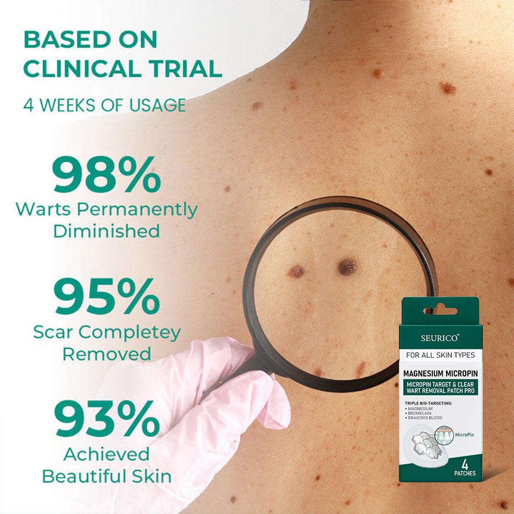 Seurico™ Magnesium MicroPin Target & Clear Wart Removal Patch