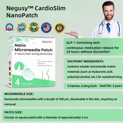 🔥Negusy™ CardioSlim NanoPatch — Painless and Long-Lasting, Helping You Easily Overcome Diabetes, Obesity, and Cardiovascular Issues!