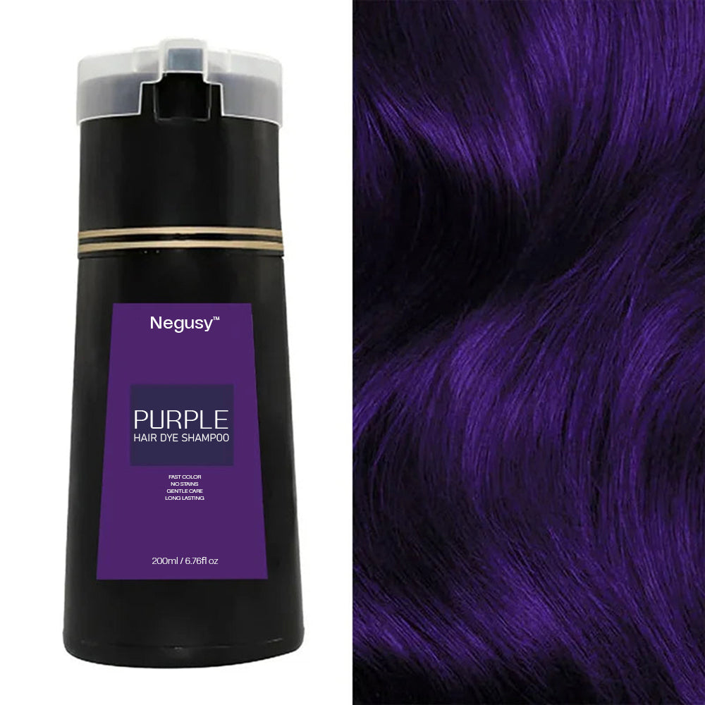 NEGUSY™ Instant Hair Dye Shampoo – 100% Gray Coverage in Just 10 Minutes!