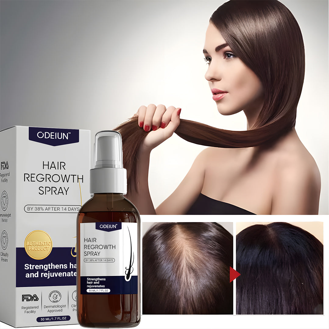 🌿 Odeiun™ Natural Hair Regrowth Spray – Naturally regrow fuller hair and restore your confidence
