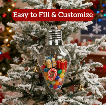 🎄 Fillable Christmas Bulb Jar - Festive & DIY Ornament & Decor✨