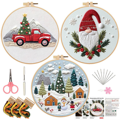 2025 Christmas Embroidery DIY Kit – Handmade Holiday Craft Set & Gift Idea