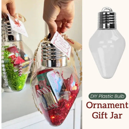 🎄 Fillable Christmas Bulb Jar - Festive & DIY Ornament & Decor✨