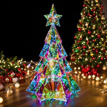 💎 Light Up Your Holidays – 58% OFF Crystal Prism LED Christmas Tree 🎄✨