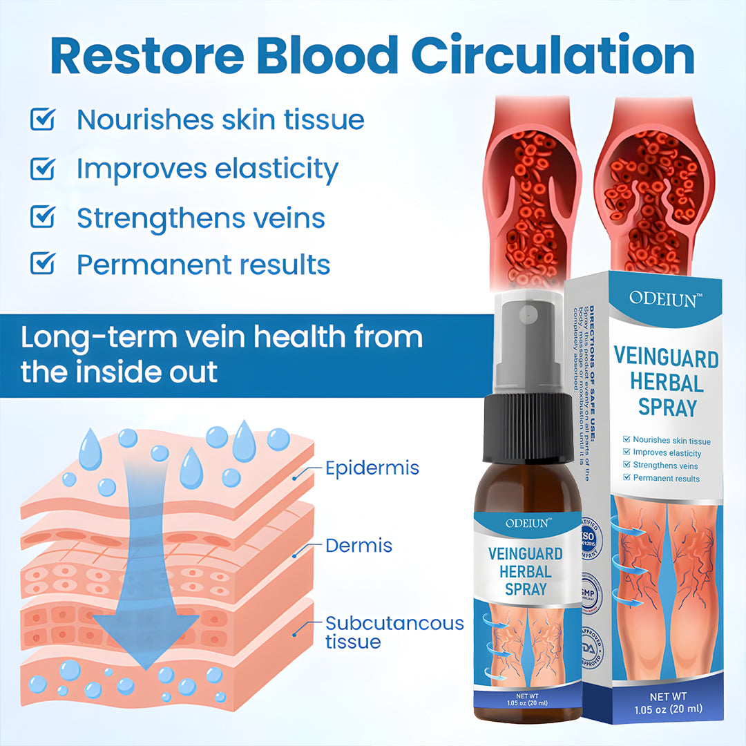 🎁 ODEIUN™ VeinGuard Herbal Spray – ✅ Clinically Proven to Erase Varicose Veins in Just 7 Days!
