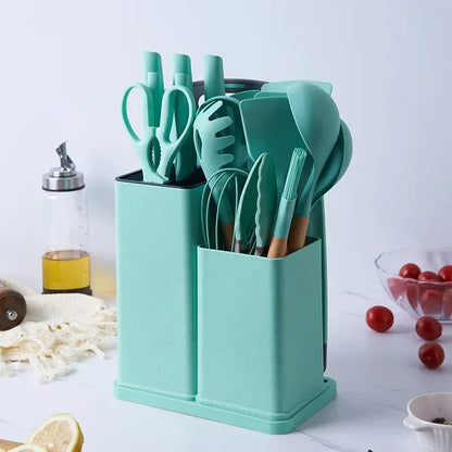 19-Piece High-Temperature Silicone Kitchenware Set