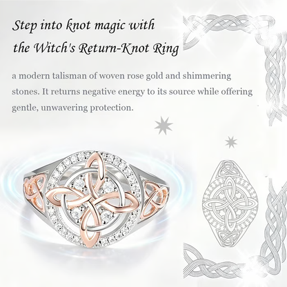 🔥Last Day 50% OFF - 🔮Handmade Witch’s Return-Knot Protection Ring✨