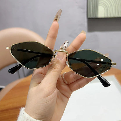 Trendy Polygonal Small Sunglasses