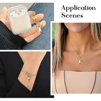 22Pcs Metal Cow Head Charms