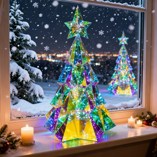 💎 Light Up Your Holidays – 58% OFF Crystal Prism LED Christmas Tree 🎄✨